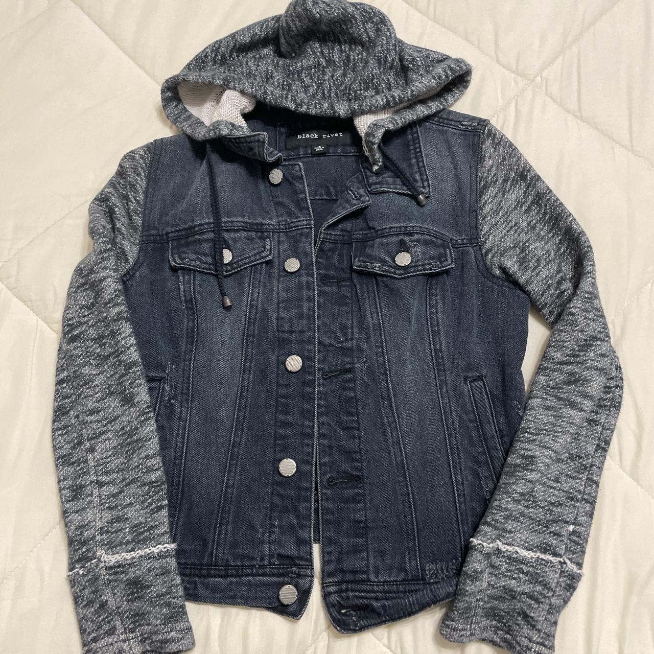 Women's Black and Grey Jacket Depop