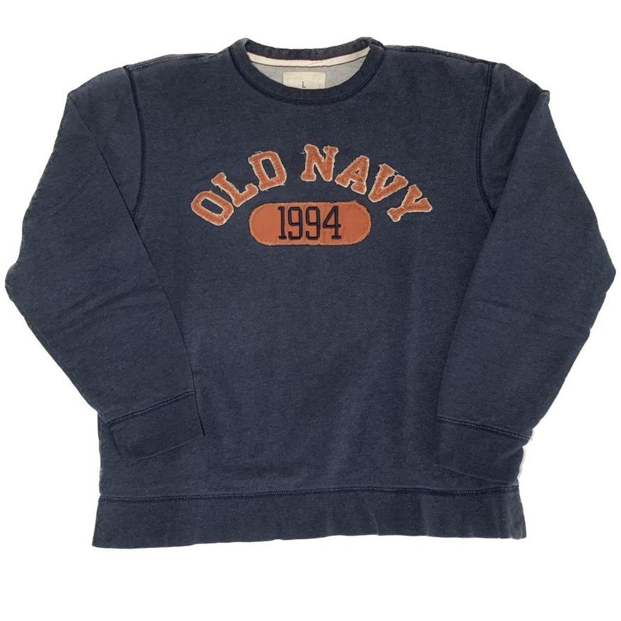 Old Navy Men's Blue and Orange Jumper | Depop