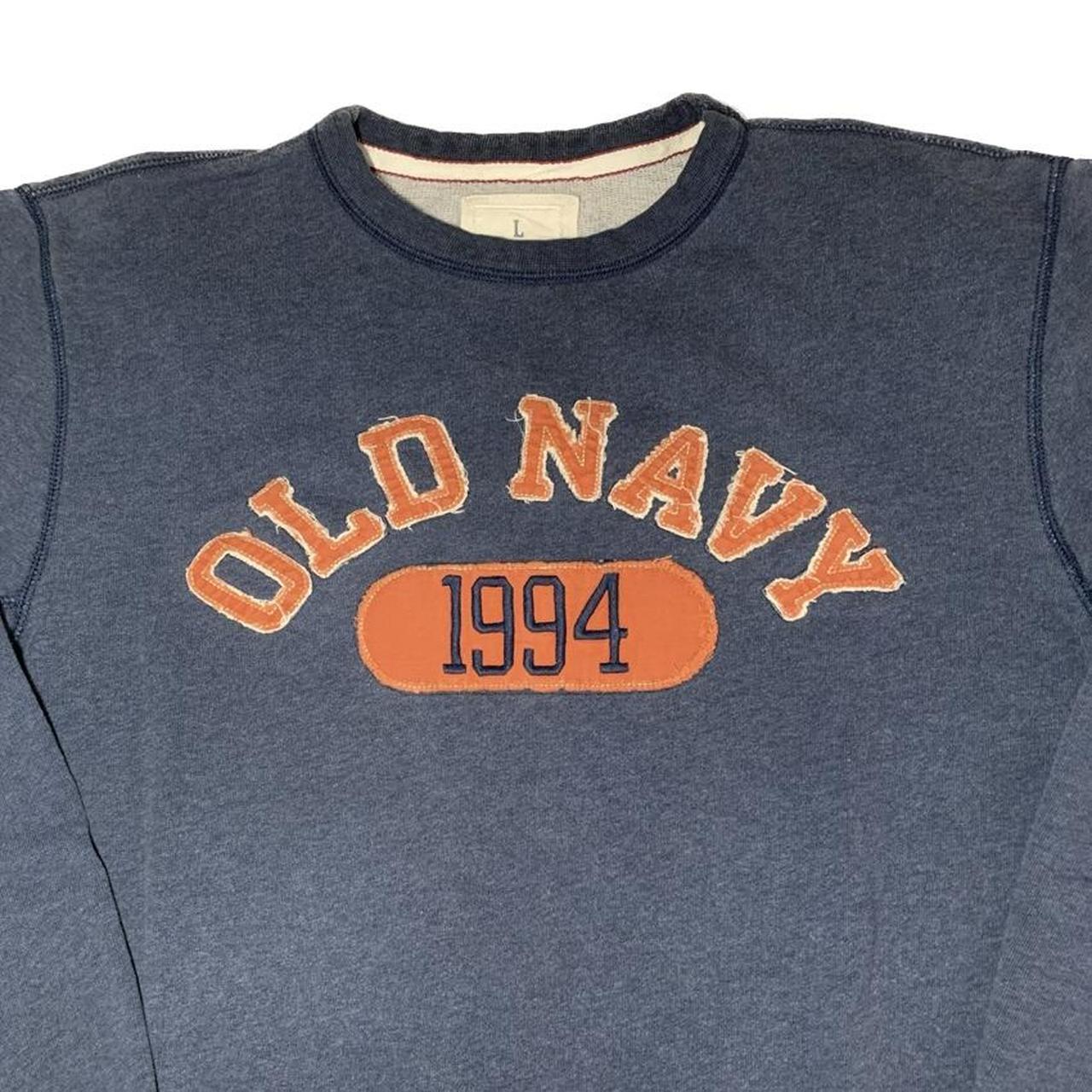 Old Navy Men's Blue and Orange Jumper | Depop