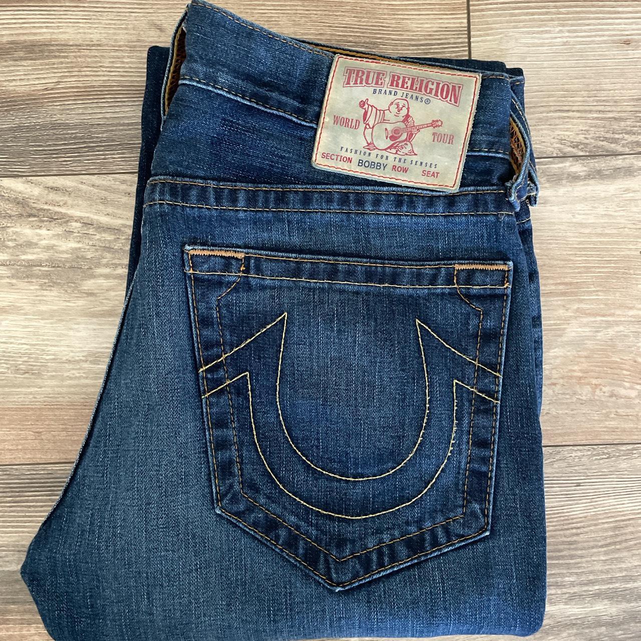Vintage True Religion Jeans Size 33 Great Fade Open... - Depop
