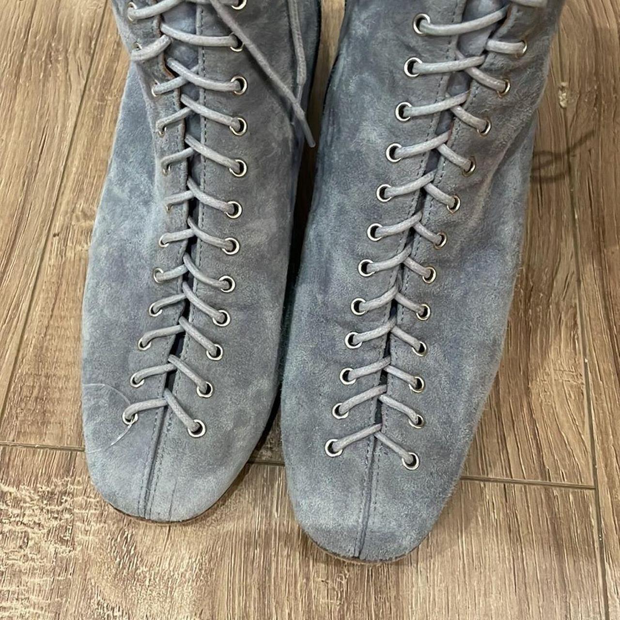 By Far Women's Grey Boots Depop