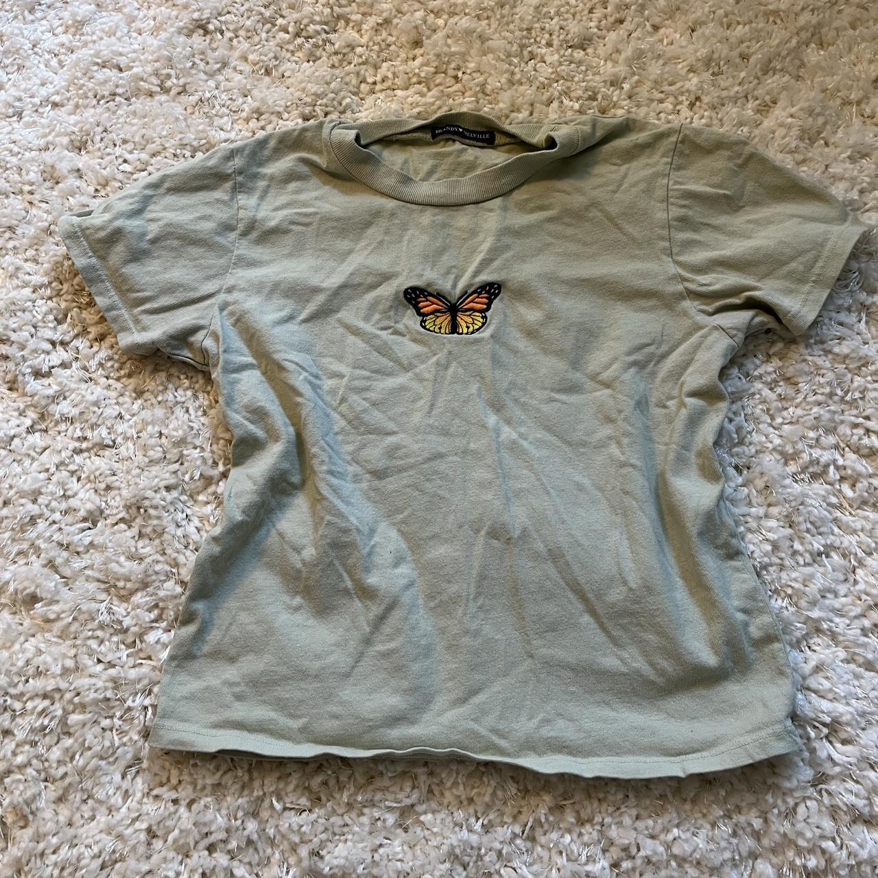 deadstock rare brandy melville butterfly tshirt no... Depop