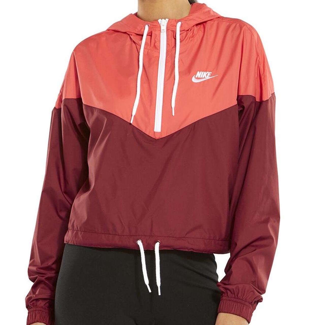 Maroon nike windbreaker womens best sale