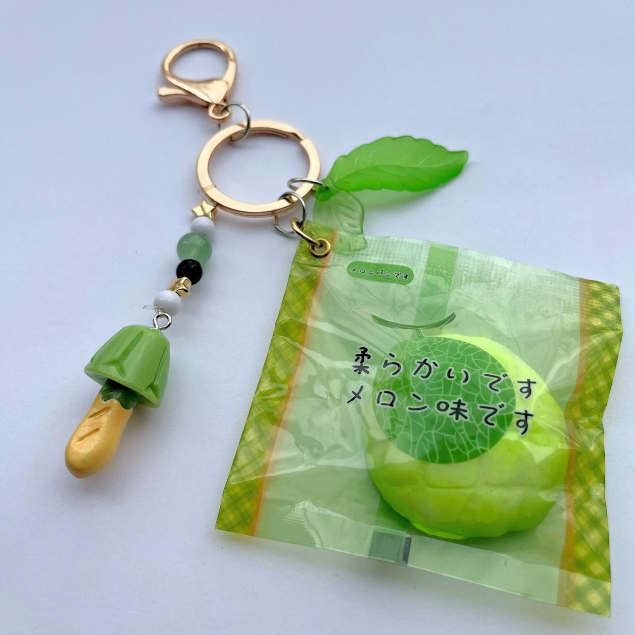 Squishy melon pan keychains!! 🥖🍈🎀 I have 2 of these... Depop