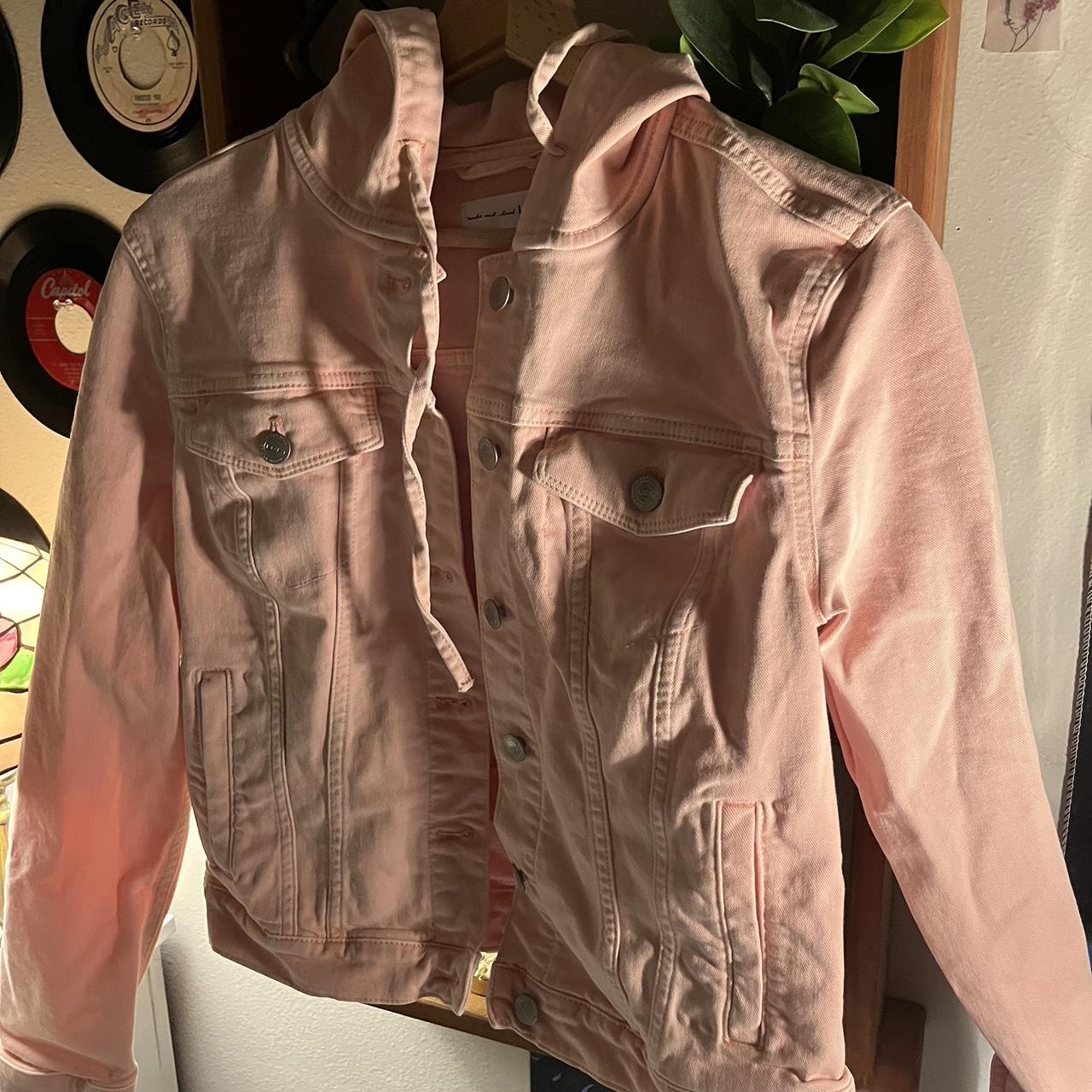 loft pink denim jacket