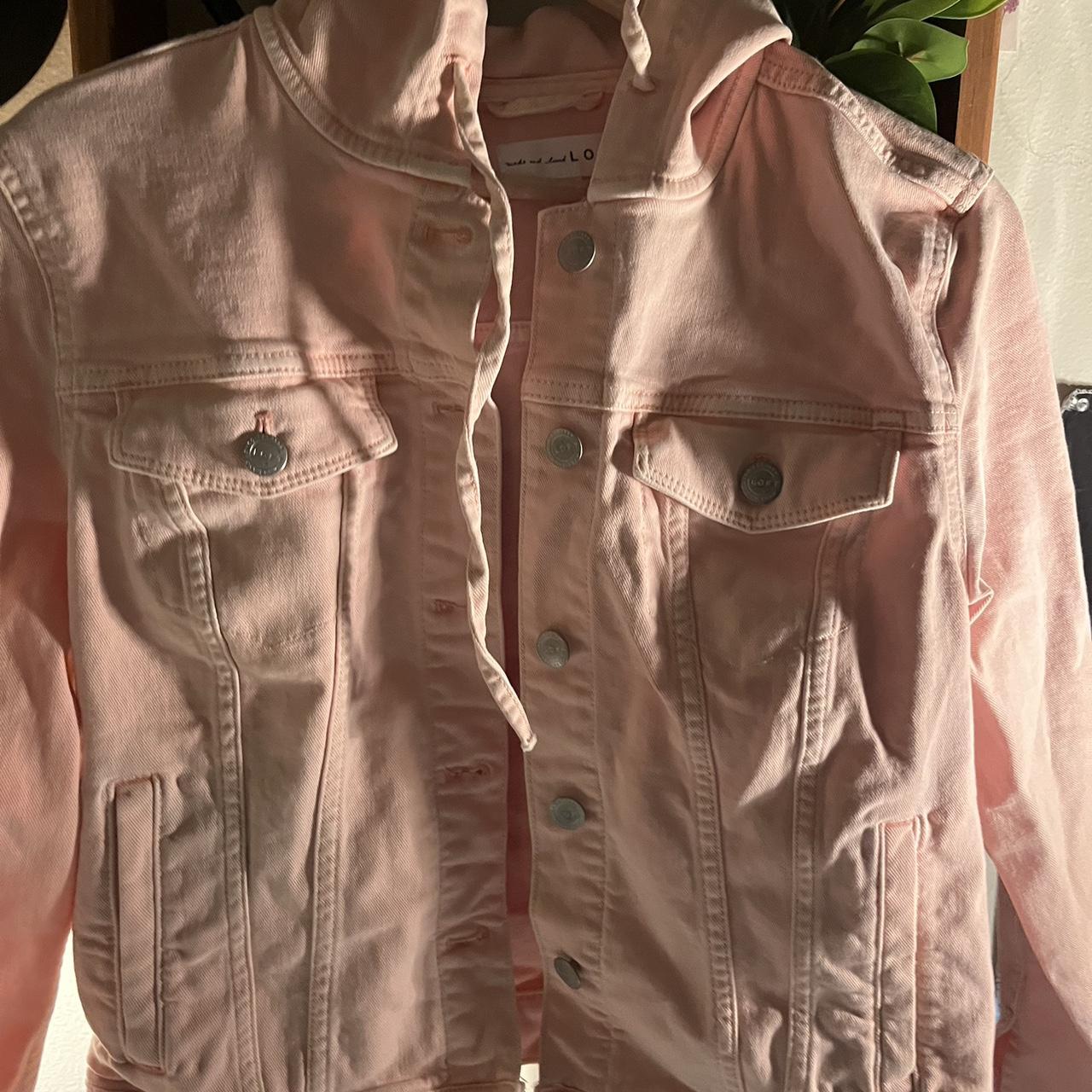 Loft pink 2025 denim jacket