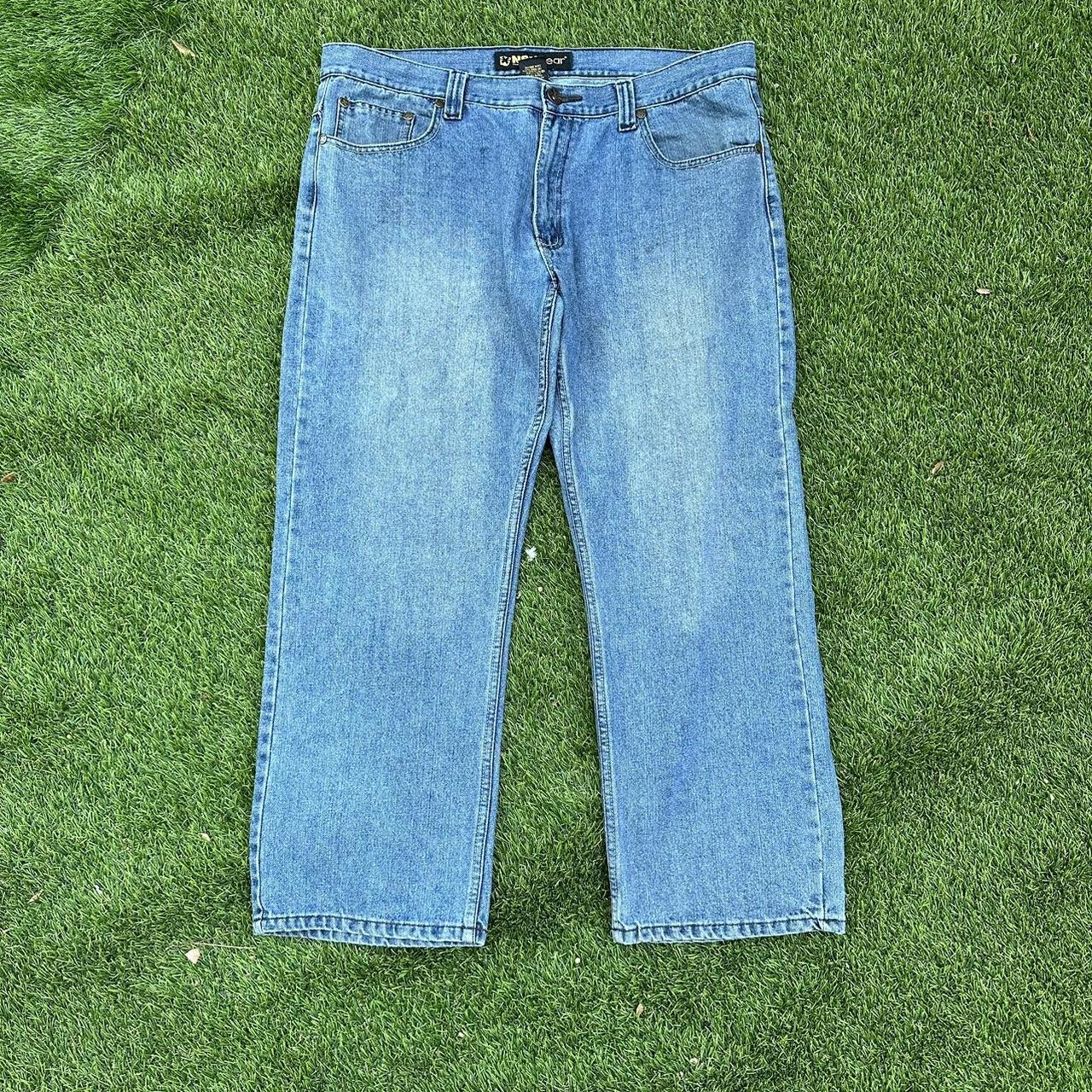 super crazy y2k baggy pair of nbngear jeans... - Depop