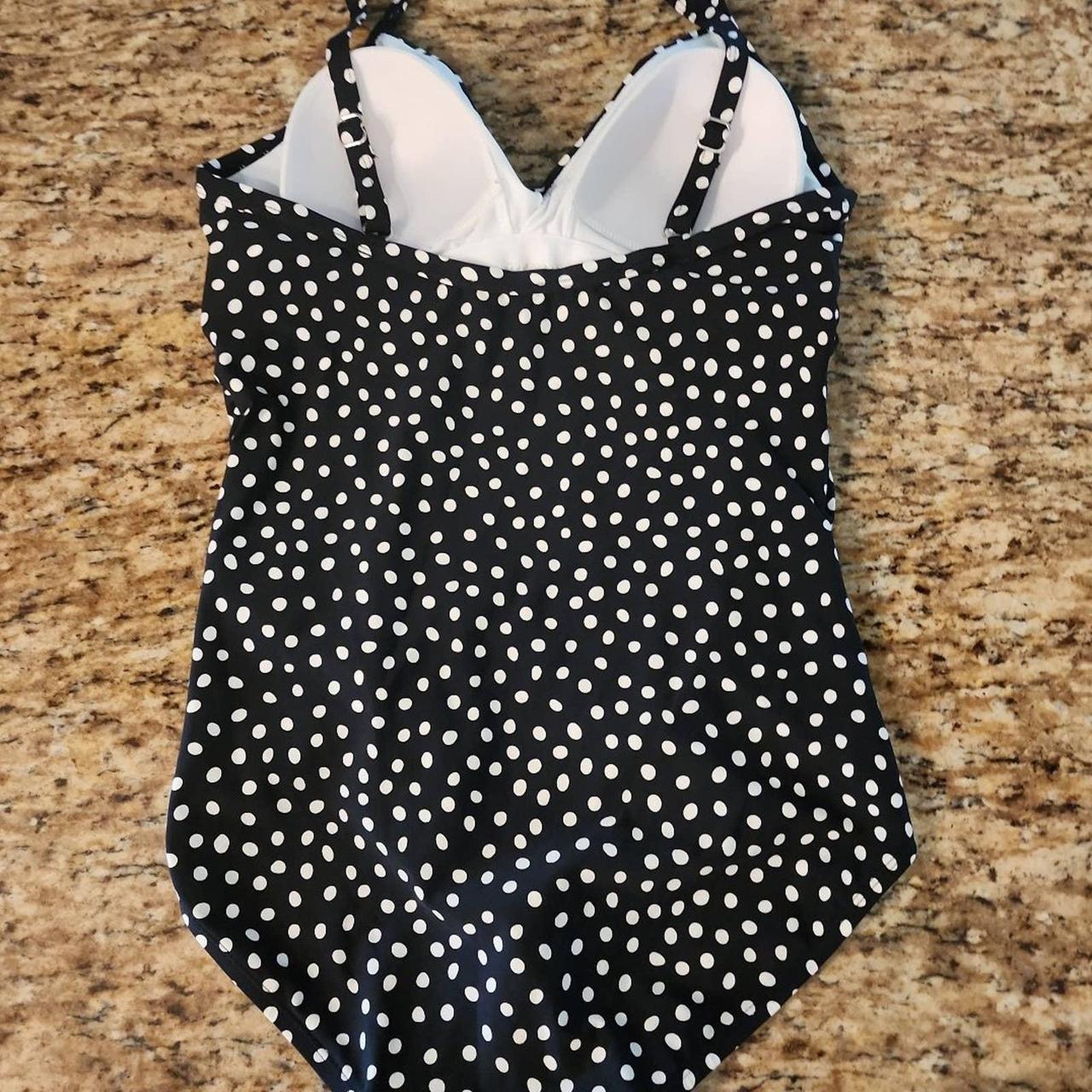 Jantzen One Piece Swimsuit Size 8 Polka Dots... - Depop