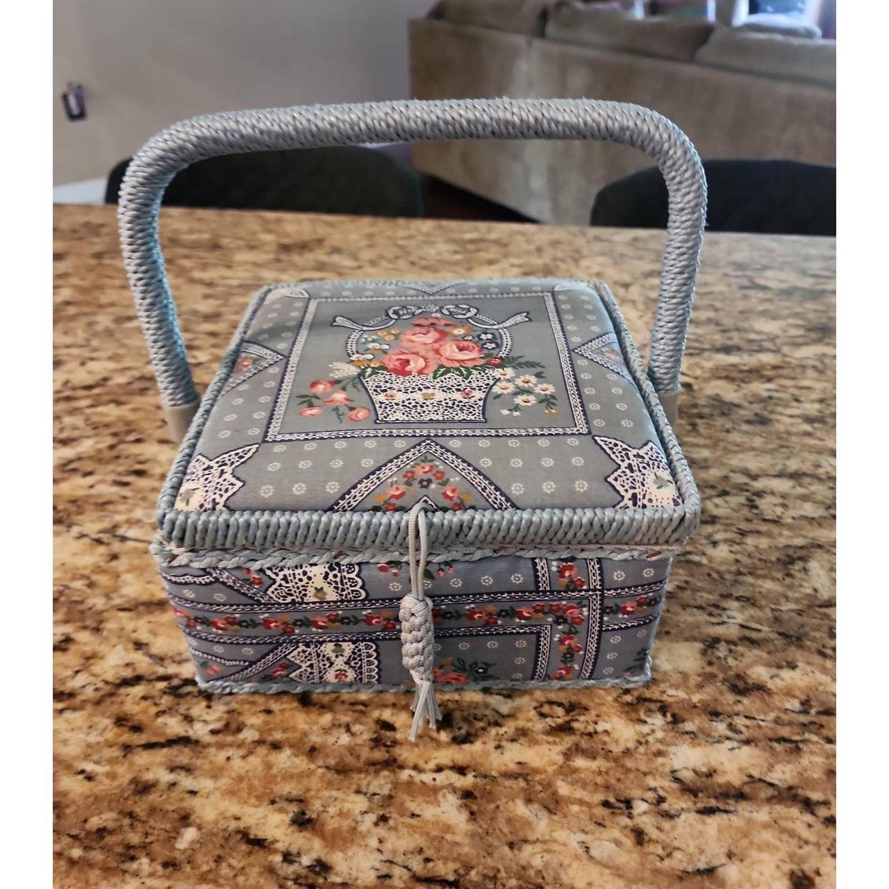 Vintage Sewing Basket Made Exclusively For Singer - Depop