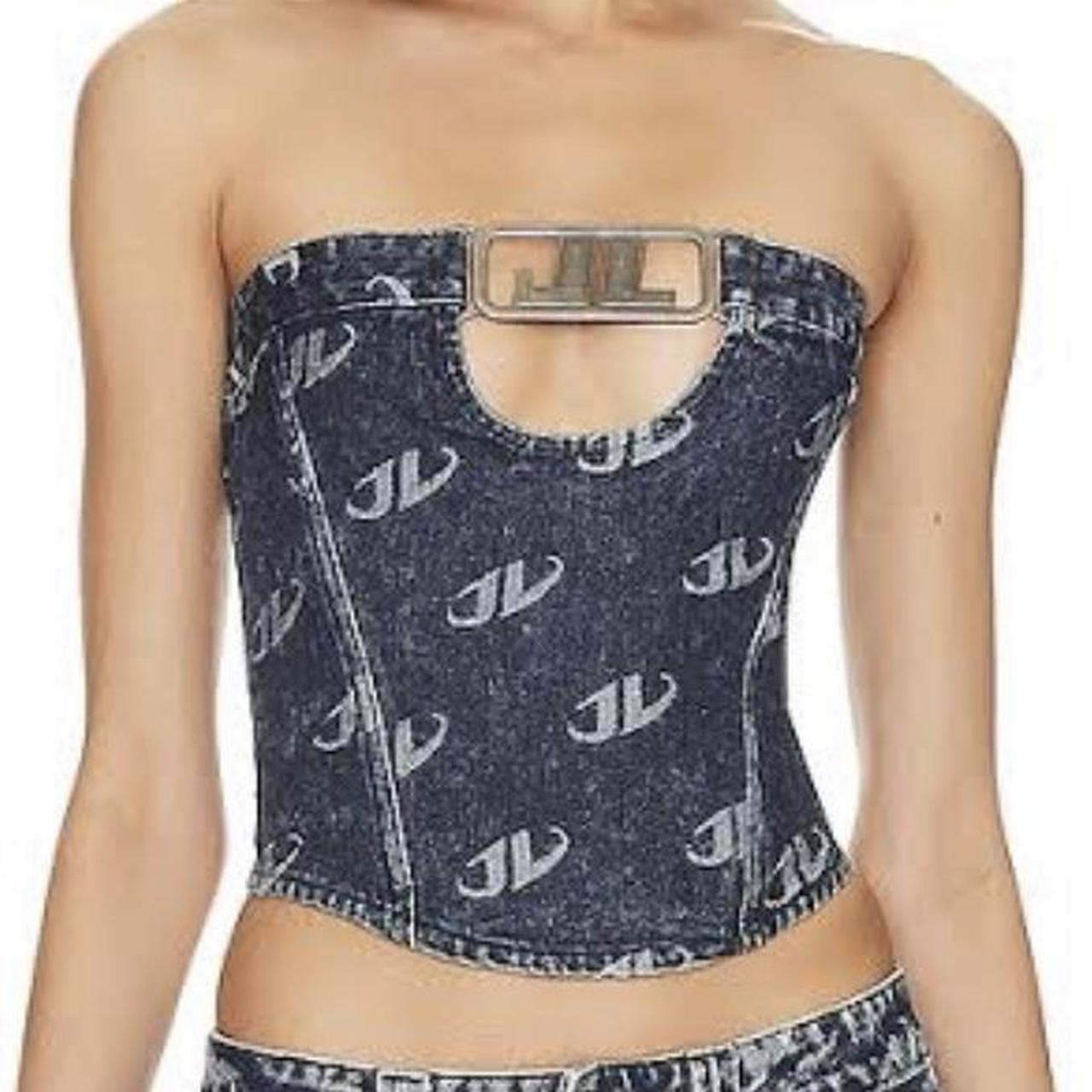REPOP - Jaded London - monogram strapless corset top - Depop