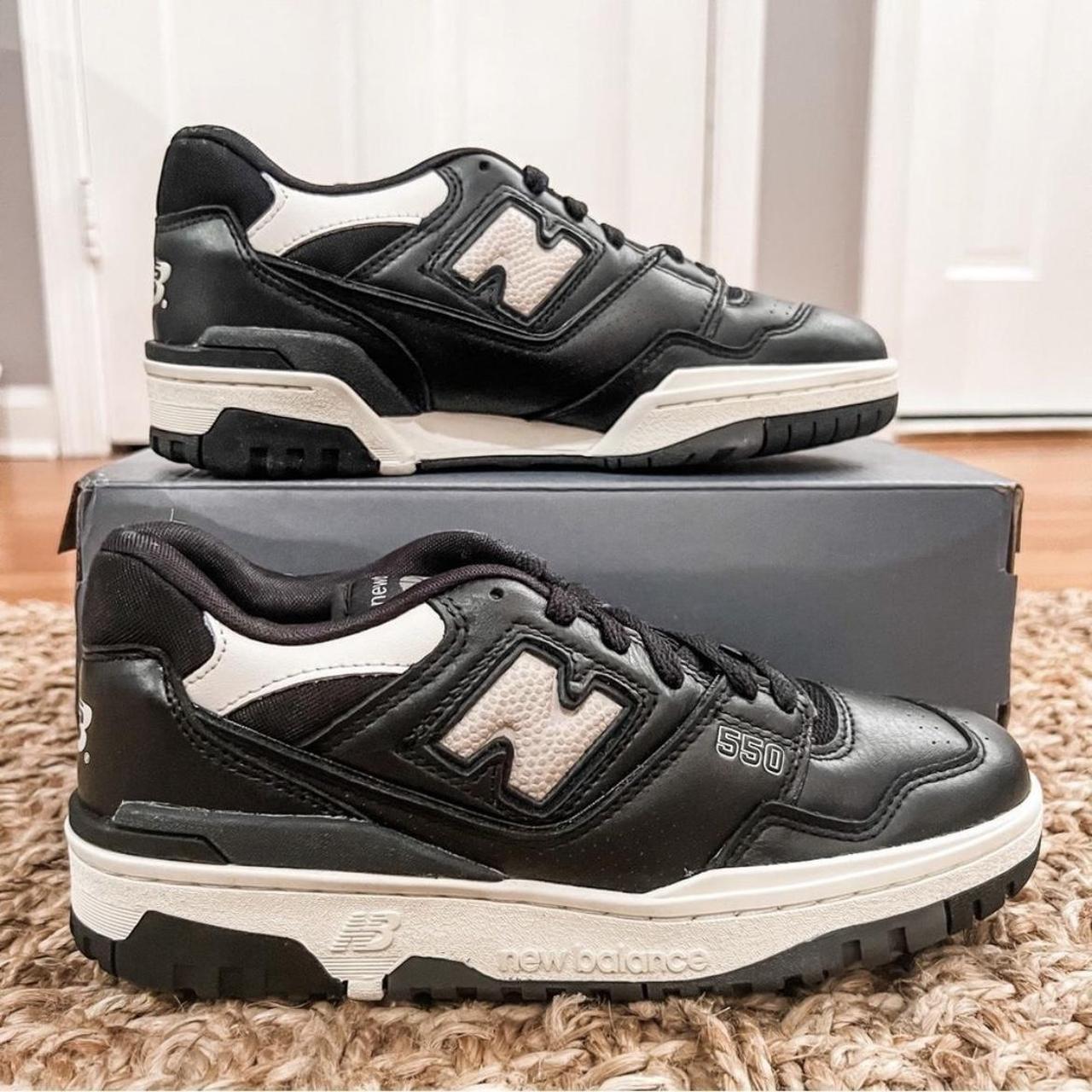 New Balance Women's Black and White Trainers (2)