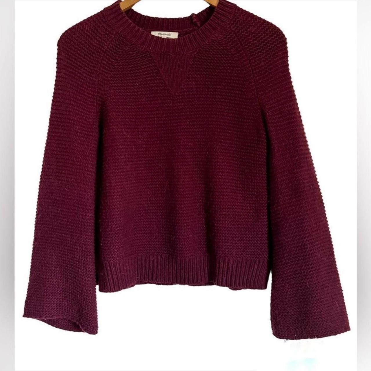 Madewell Maroon Alpaca Blend Wide Sleeve Pullover Sweater on sale Size Medium