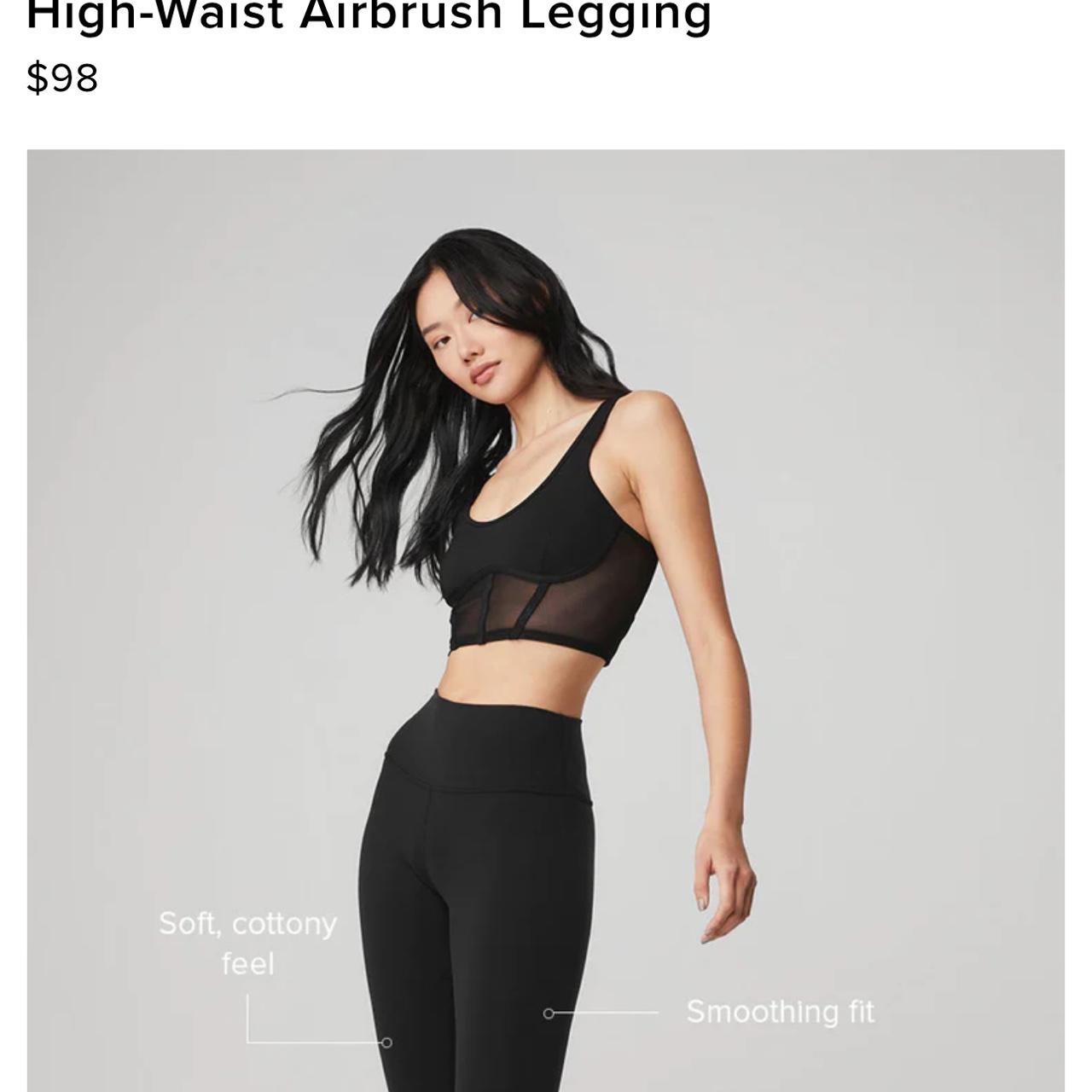 alo 7/8 High Waist Airbrush Legging in Black
