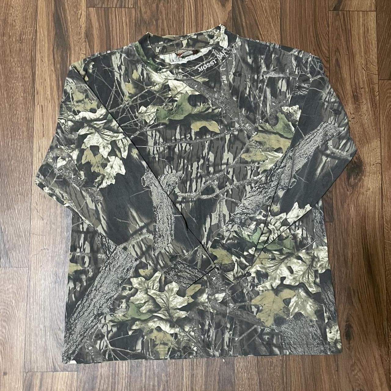 Vintage Men’s Camo Mossy Oak Long Sleeve Shirt, Size... - Depop