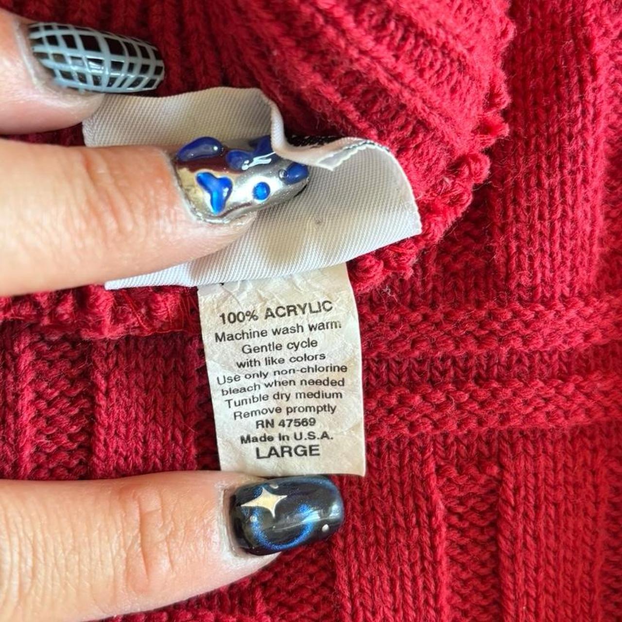 Basic Editions Men's Sweater - Red - L – Basic Ed… - image 6