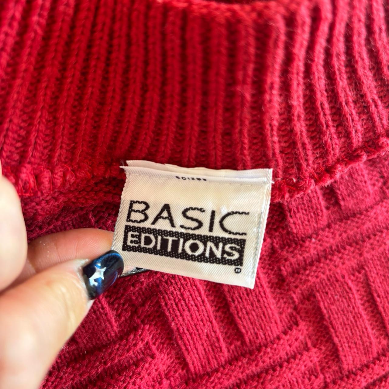 Basic Editions Men's Sweater - Red - L – Basic Ed… - image 5
