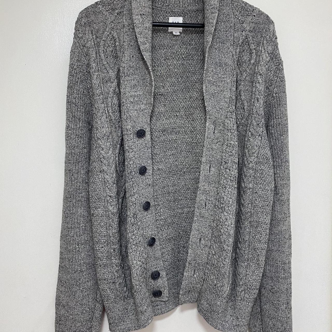 GAP Knit Grey Cardigan SIZE MEDIUM Worn... Depop