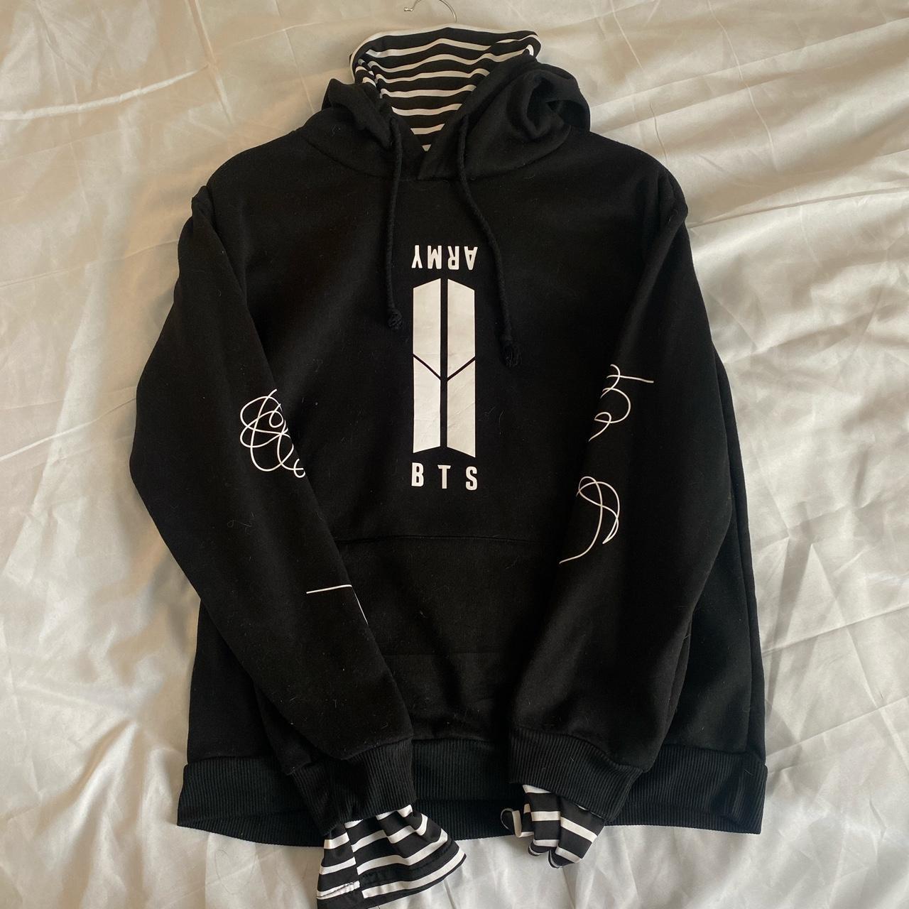 BTS love yourself hoodie🖤 fits like a s-m shipping... - Depop