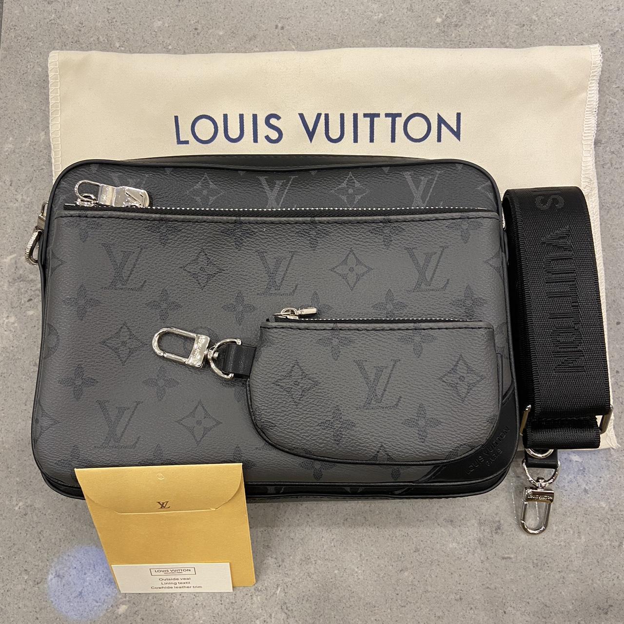 Louis Vuitton Men's Black and Grey Bag | Depop