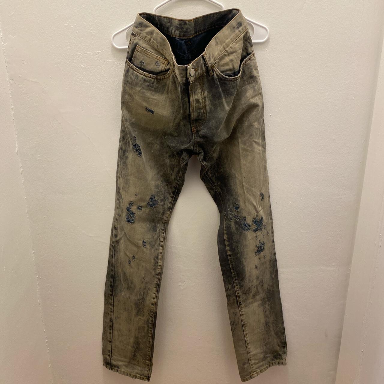 AG Jeans Men's Grey and Black Jeans Depop