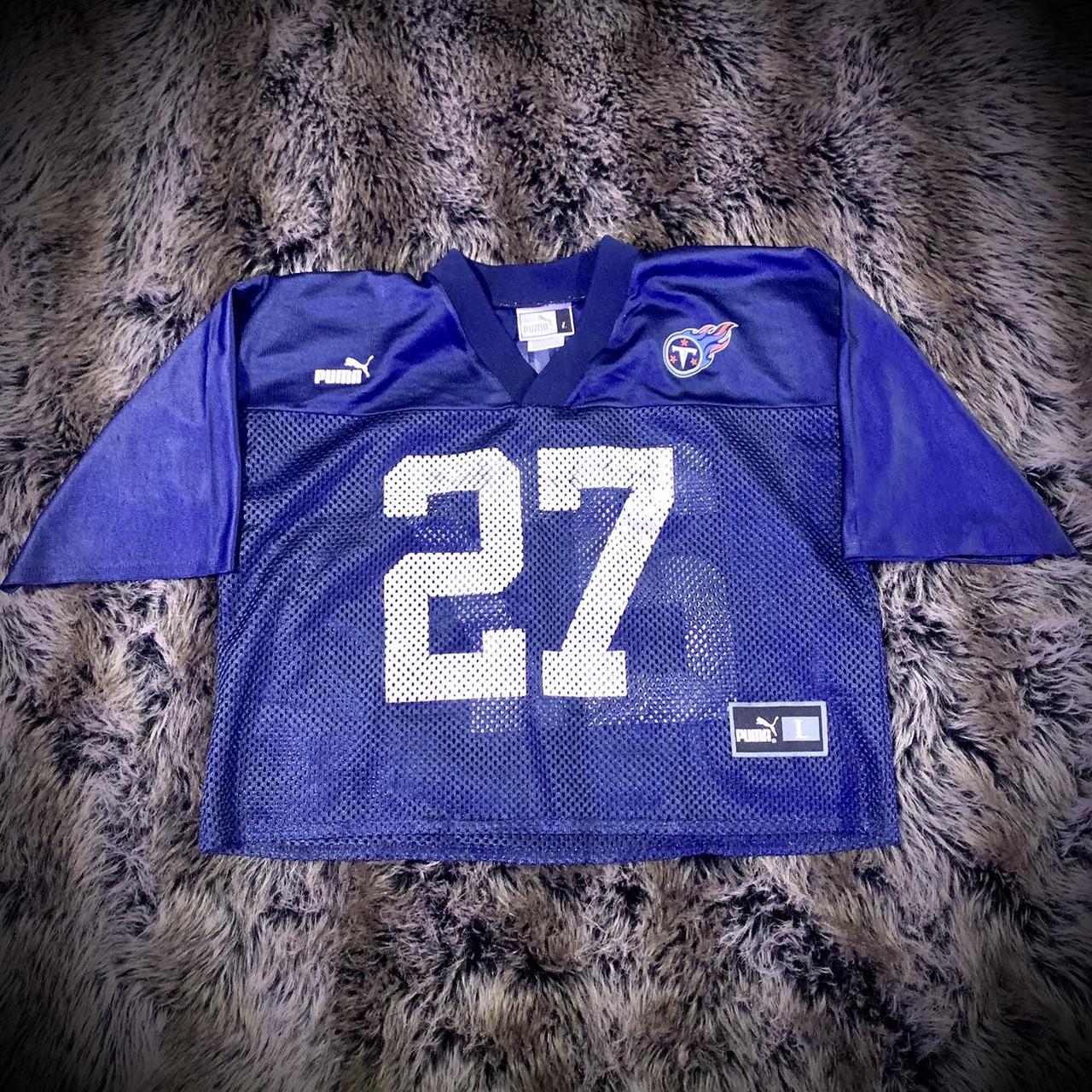 Vintage Puma NFL Tennessee Titans Eddie George Cropped Jersey