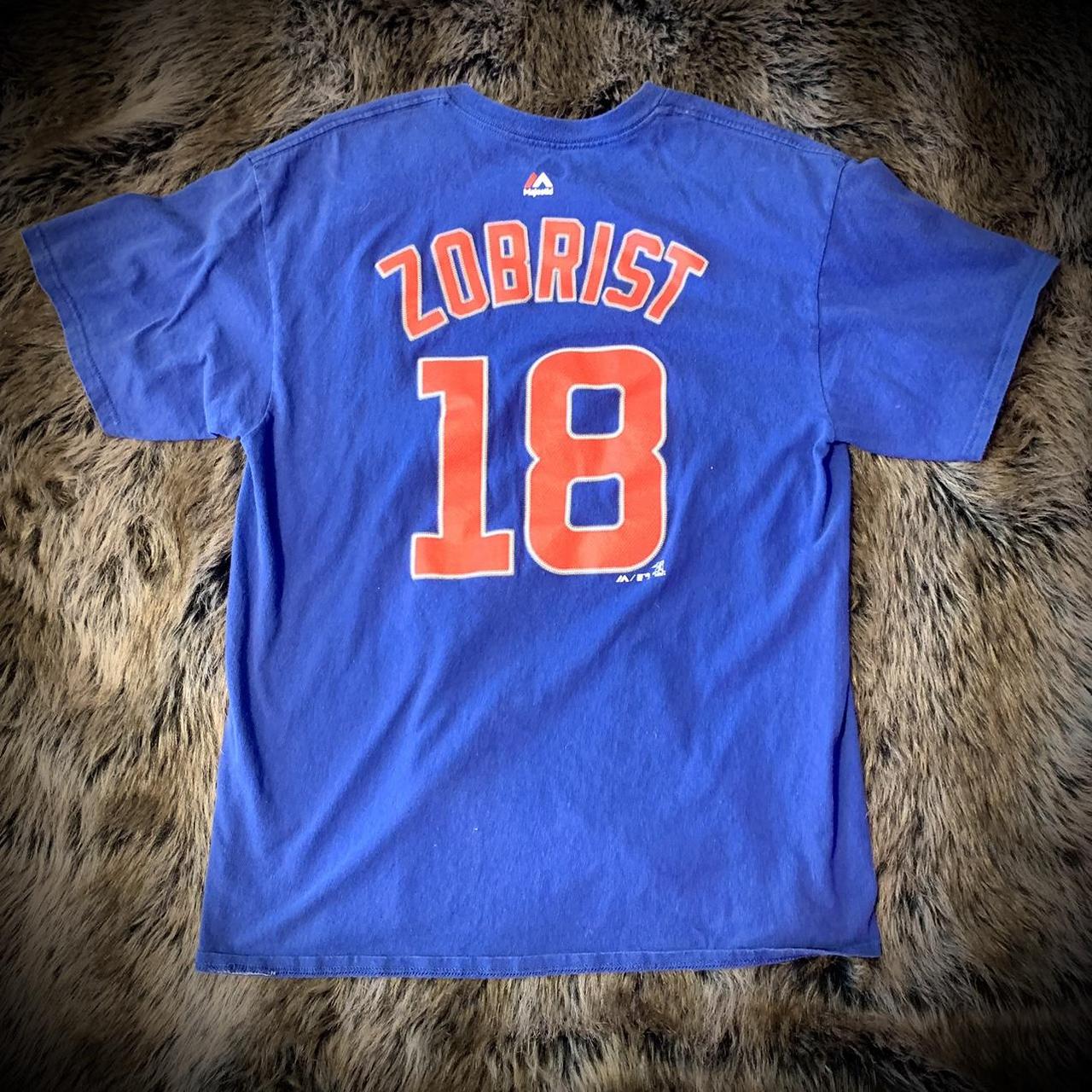 VINTAGE MAJESTIC BEN ZOBRIST CHICAGO CUBS JERSEY - Depop