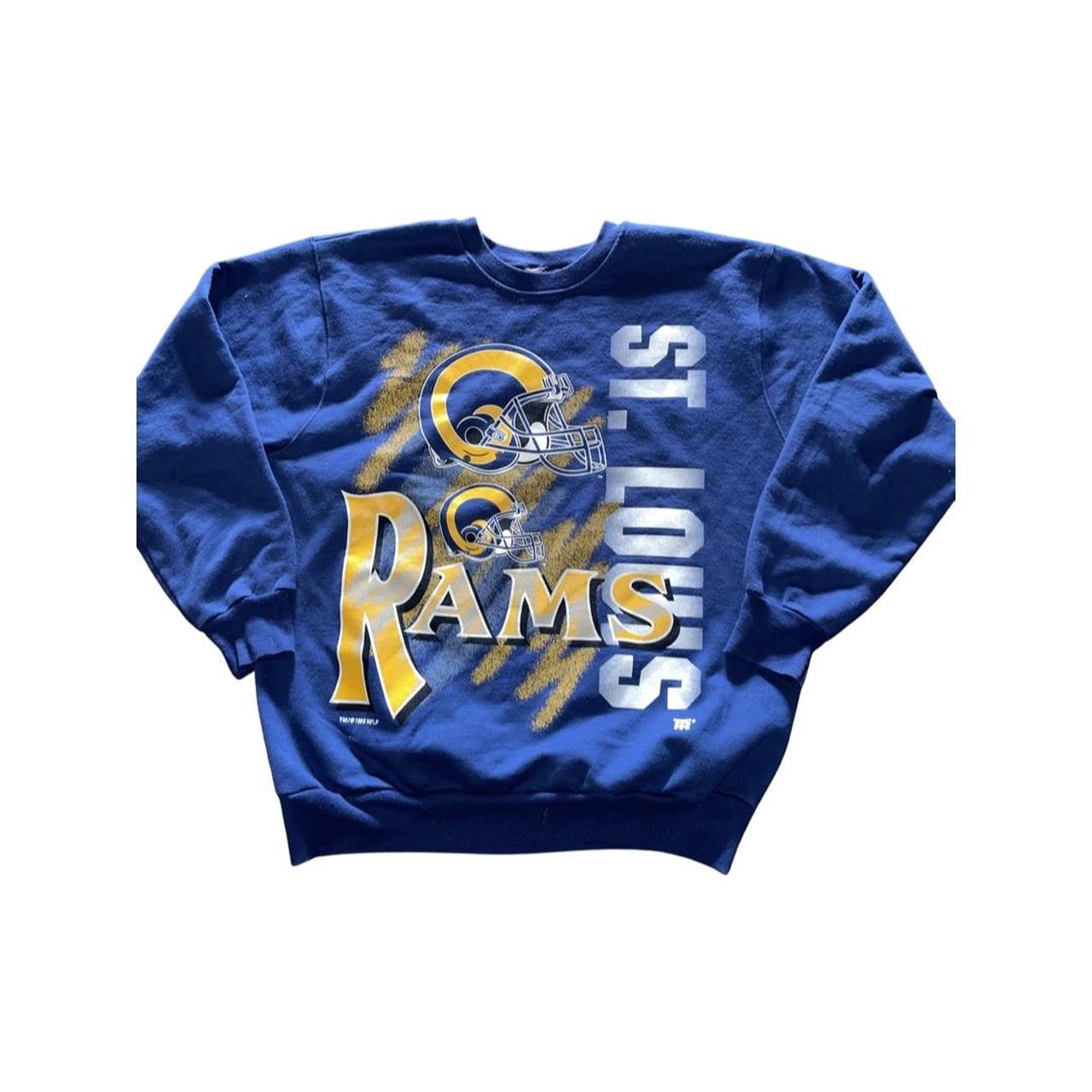 Vintage 90's St. Louis Rams Football Hoodie Size - Depop