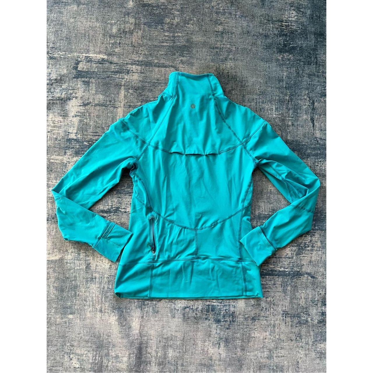 Lululemon Turquoise Half Zip Athletic Pullover Size - Depop