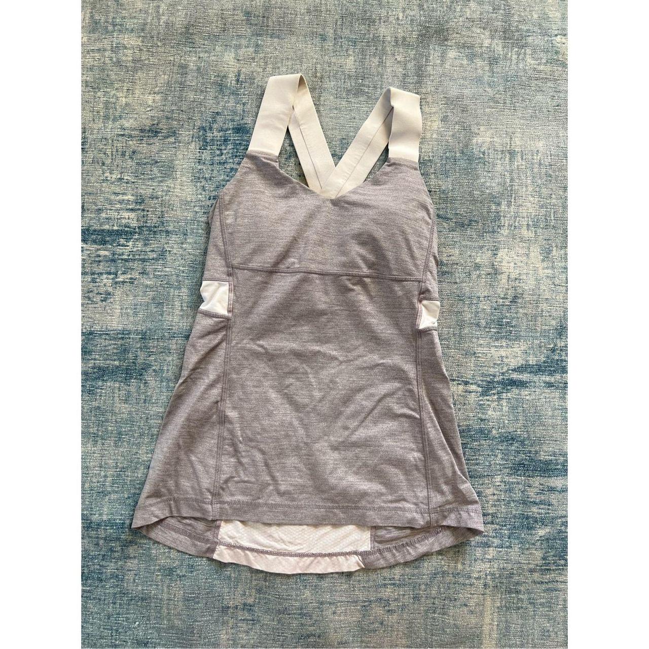 Lululemon Push Your Limits Tank Heathered Fossil - Depop