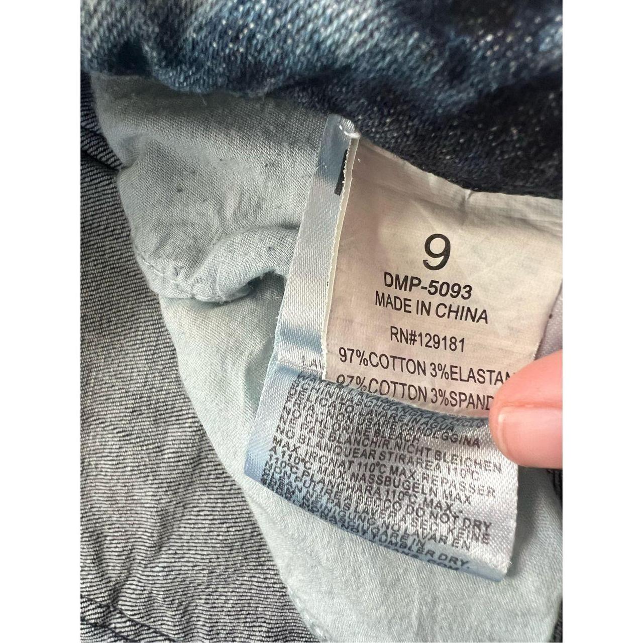 Machine Distressed Acid Wash Boot Cut Jeans 30