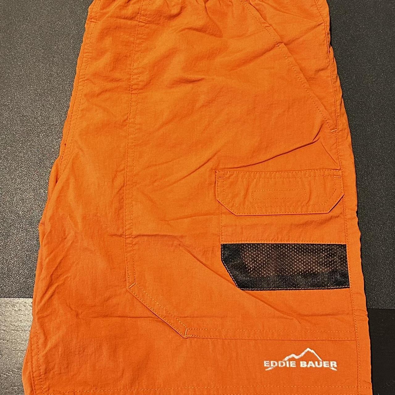 Medium orange Men’s EDDIE BAUER shorts. - Depop