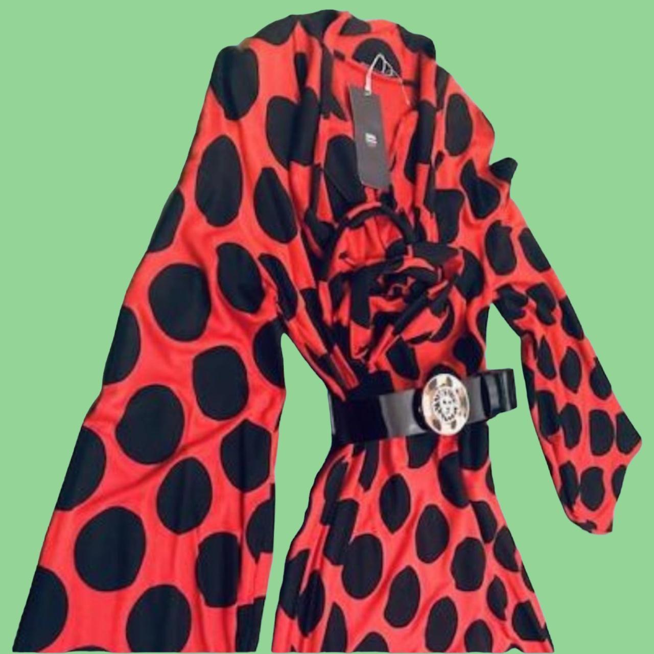 Zara red and hotsell black polka dot dress