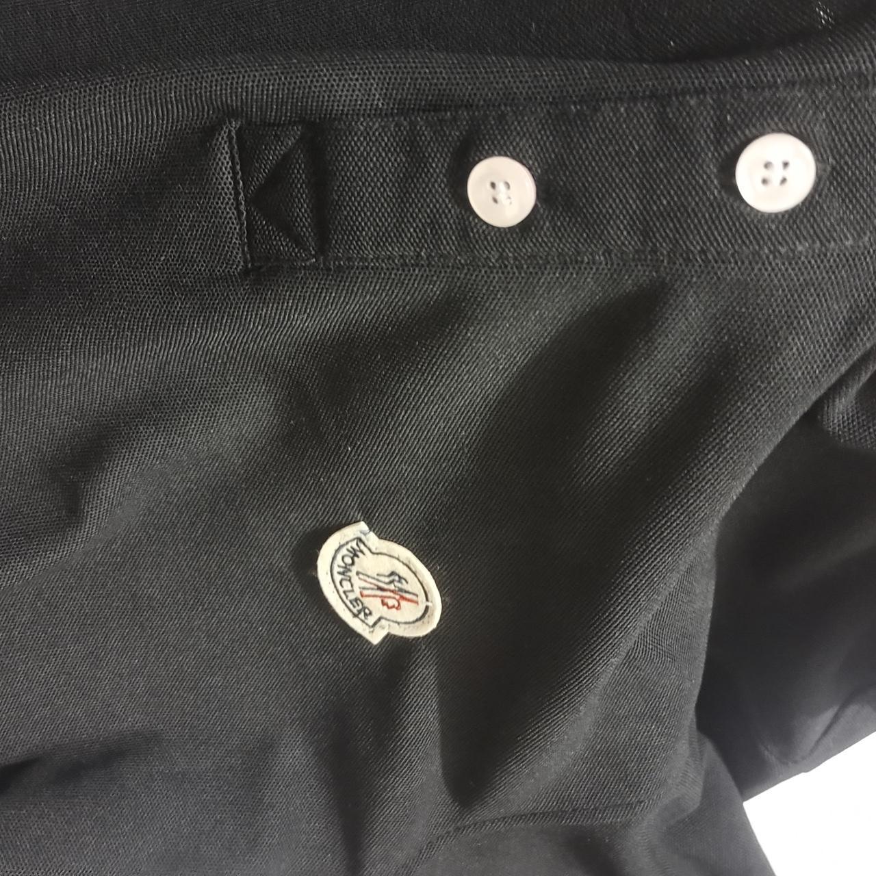 Black moncler polo top Message for more info - Depop
