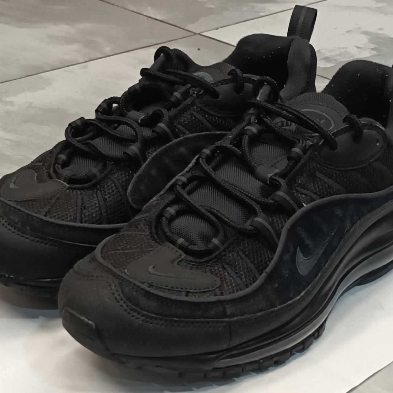 Black nike Air Max trainers. Great for going out to... - Depop