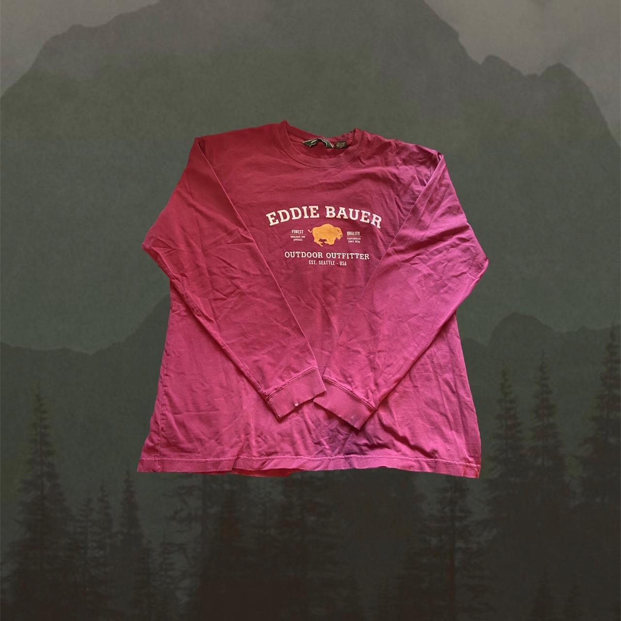 Red Eddie Bauer Buffalo Long Sleeved Shirt ☾ SIZE... Depop