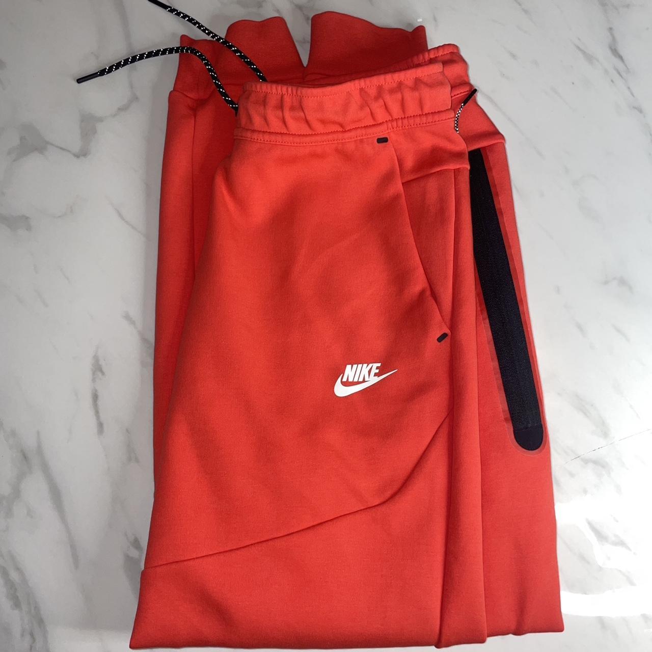 Nike Men's Orange and Red Joggers-tracksuits | Depop