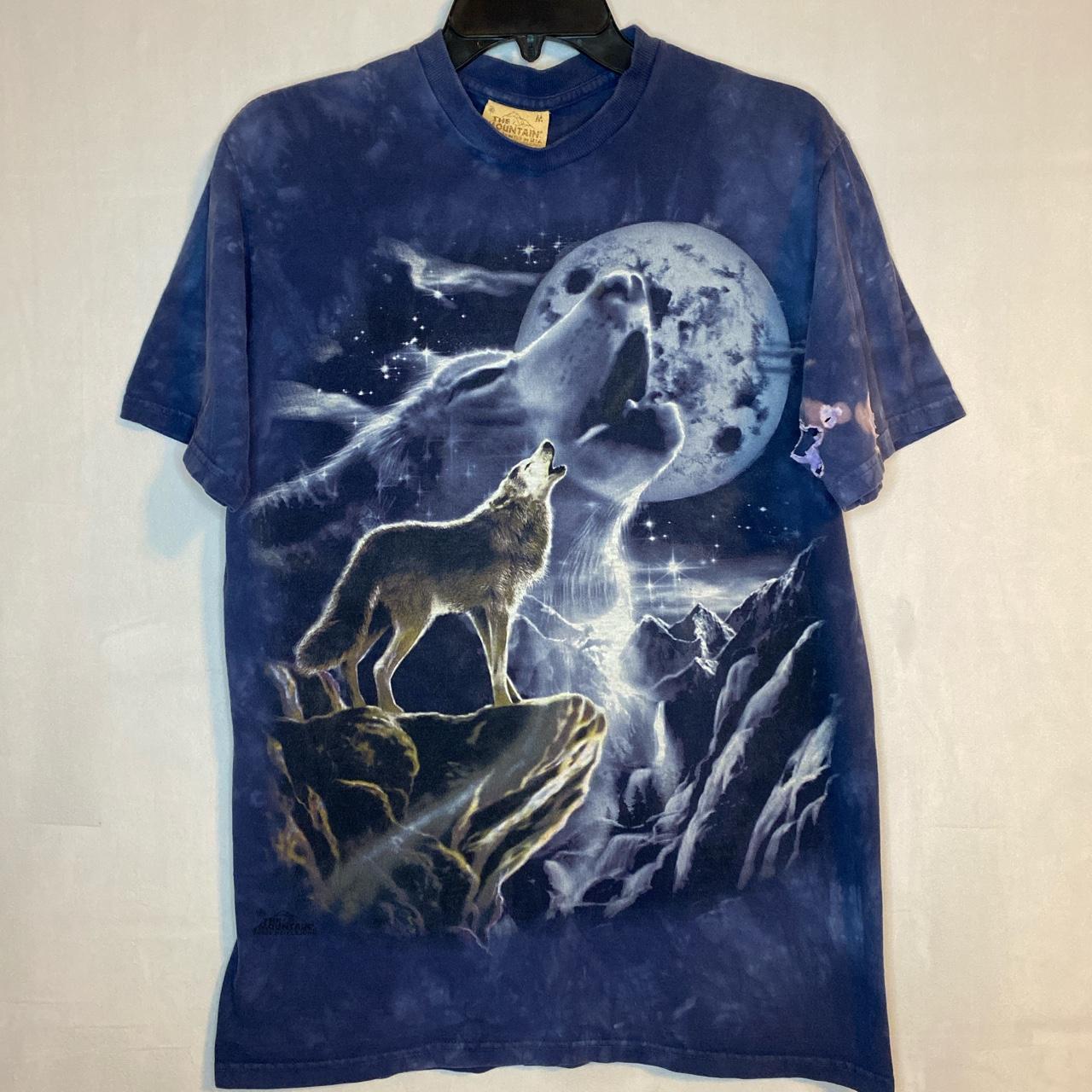 The Mountain Men's Blue and White T-shirt | Depop