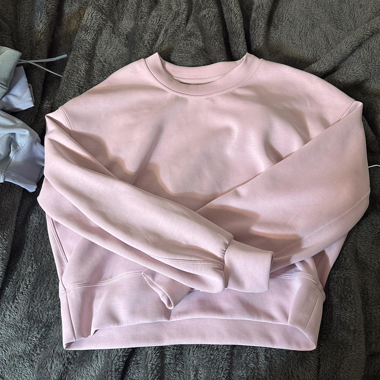 Pink crewneck. Idk the brand maybe athleta? Super - Depop