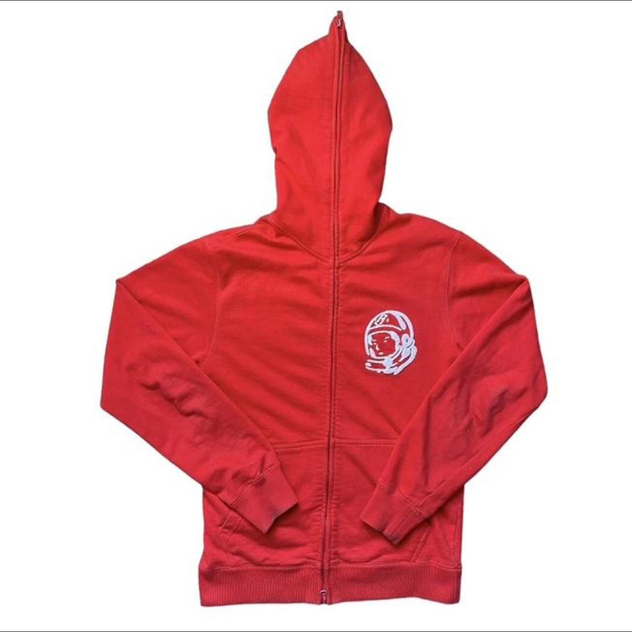 item : red billionaire boys club full zip up hoodie... - Depop