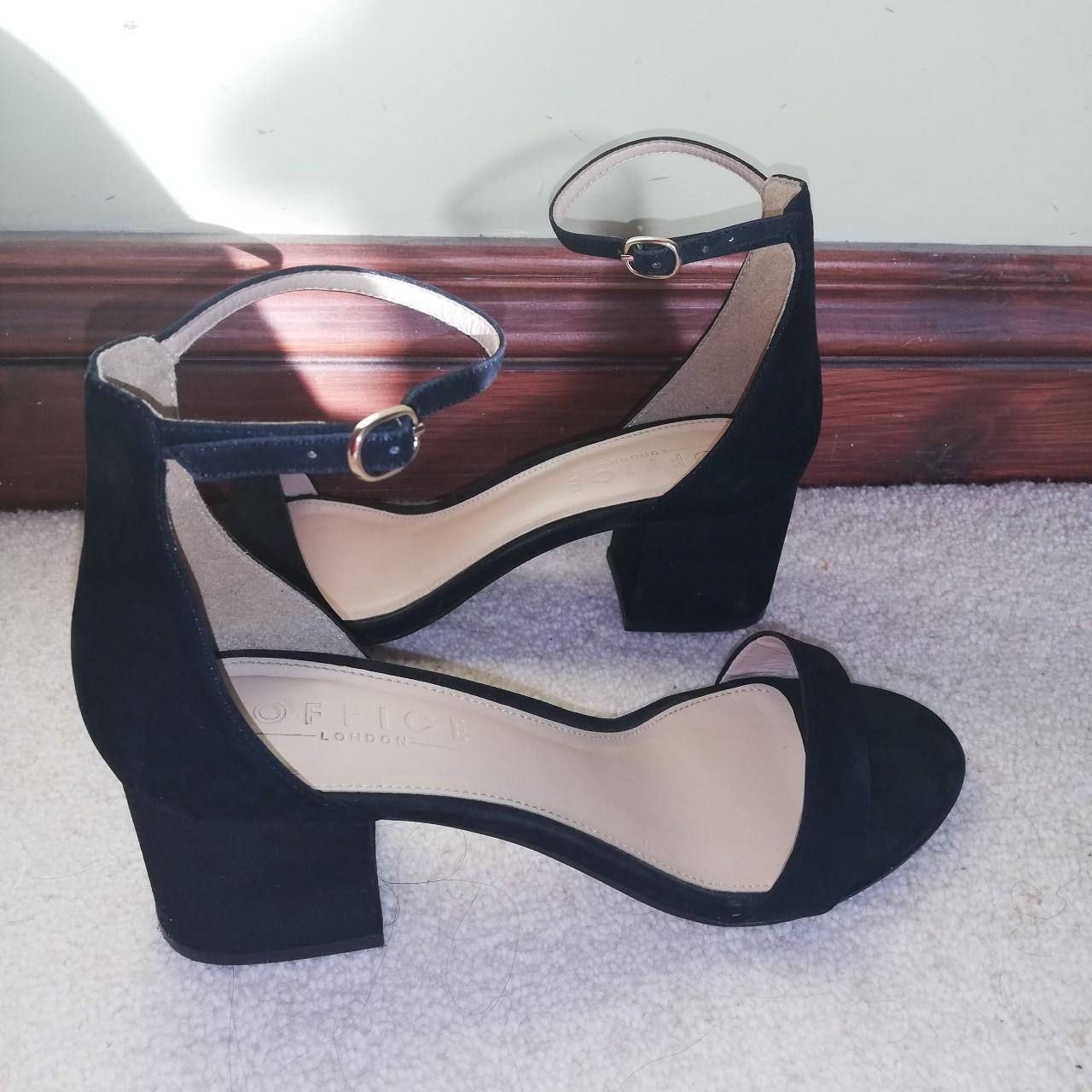Office Women's Black and Cream Sandals Depop