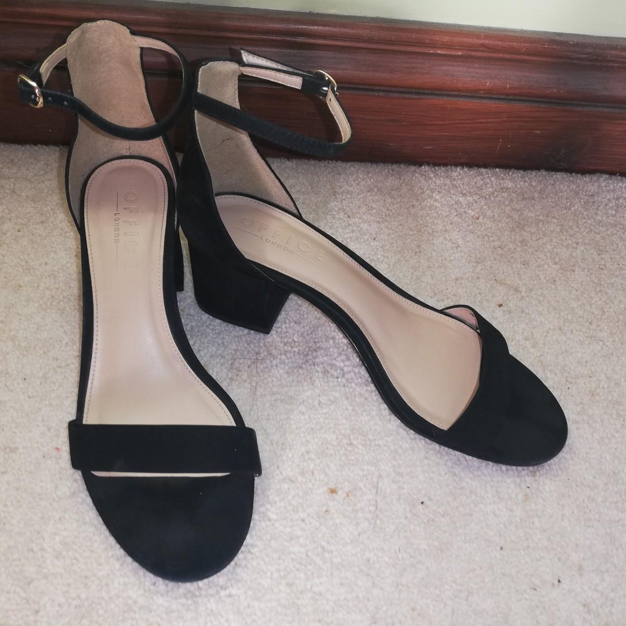 Office Women's Black and Cream Sandals | Depop