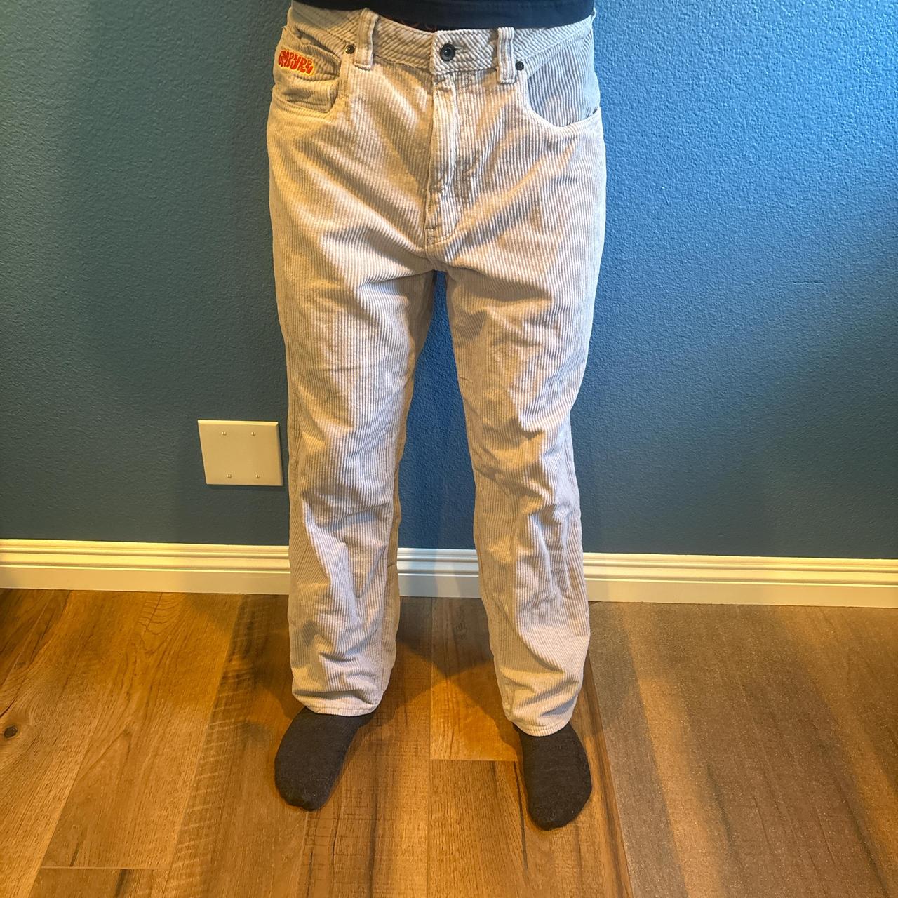 Light grey corduroy Empyre pants! Size... Depop