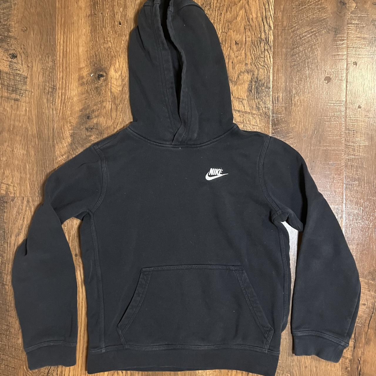 Vintage Black Nike Hoodie Size: L (fits like... - Depop