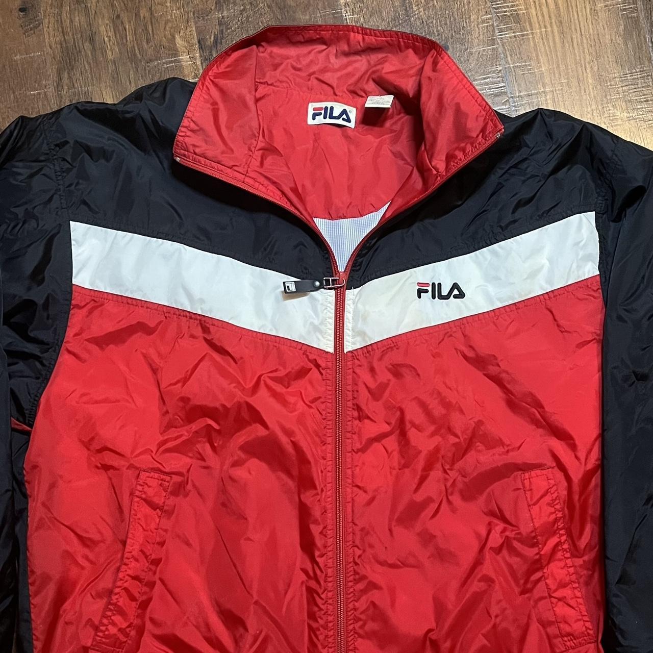 Vintage Fila Windbreaker Has some small stains on... - Depop