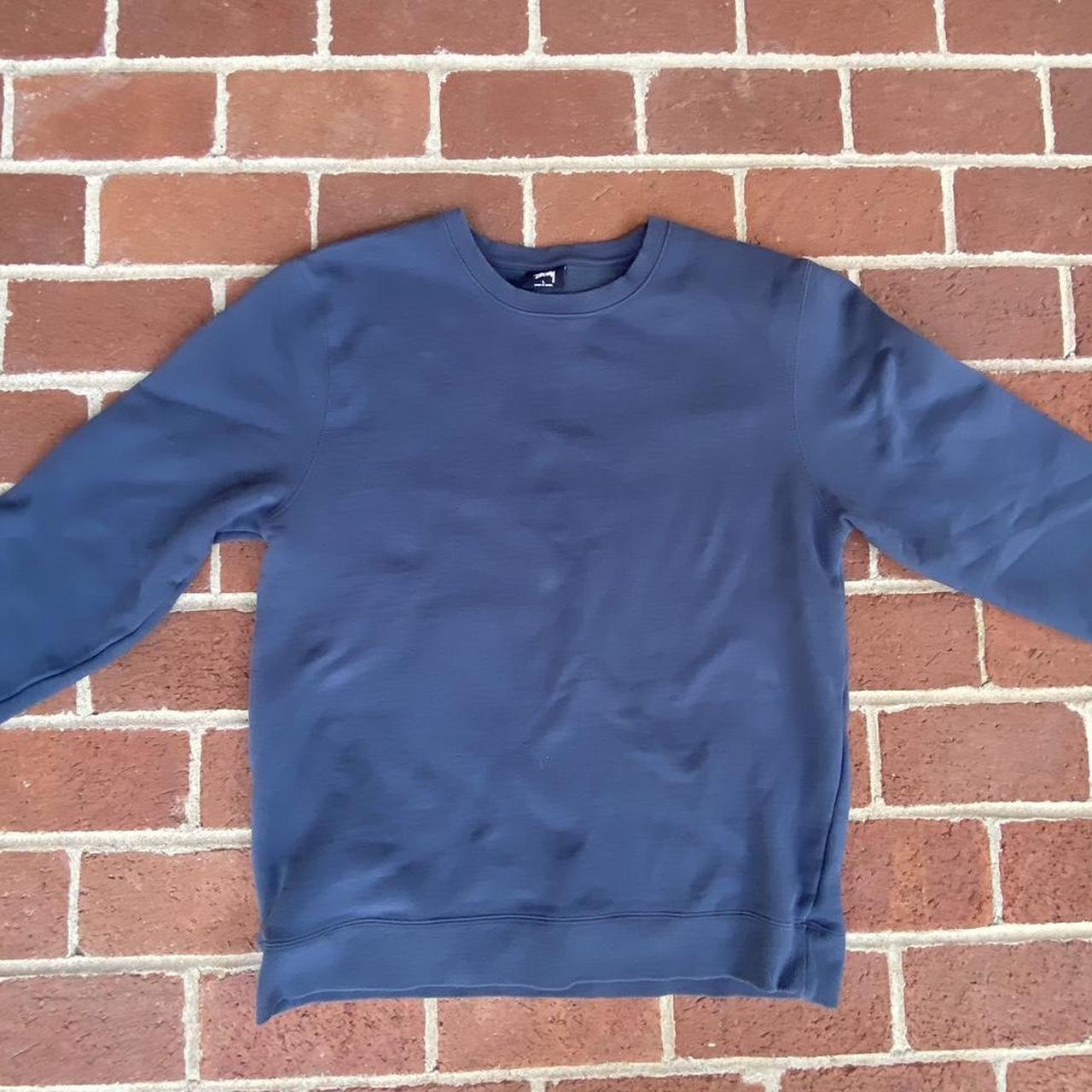 Stüssy Navy Crewneck - Depop