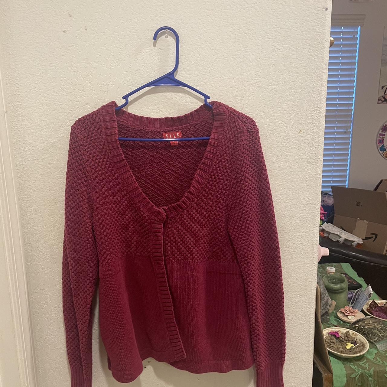 Knitted Red Cardigan Depop