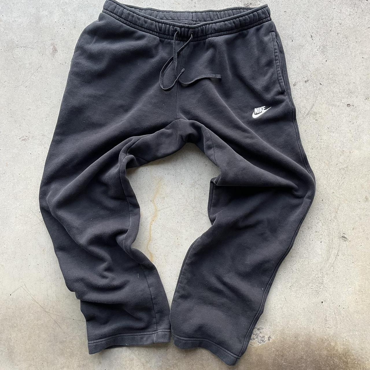 Nike Open Leg Sweatpants tag size L small hole near... Depop