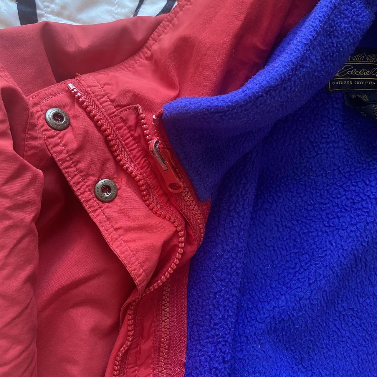 super cool red eddie bauer ski jacket has detachable... Depop