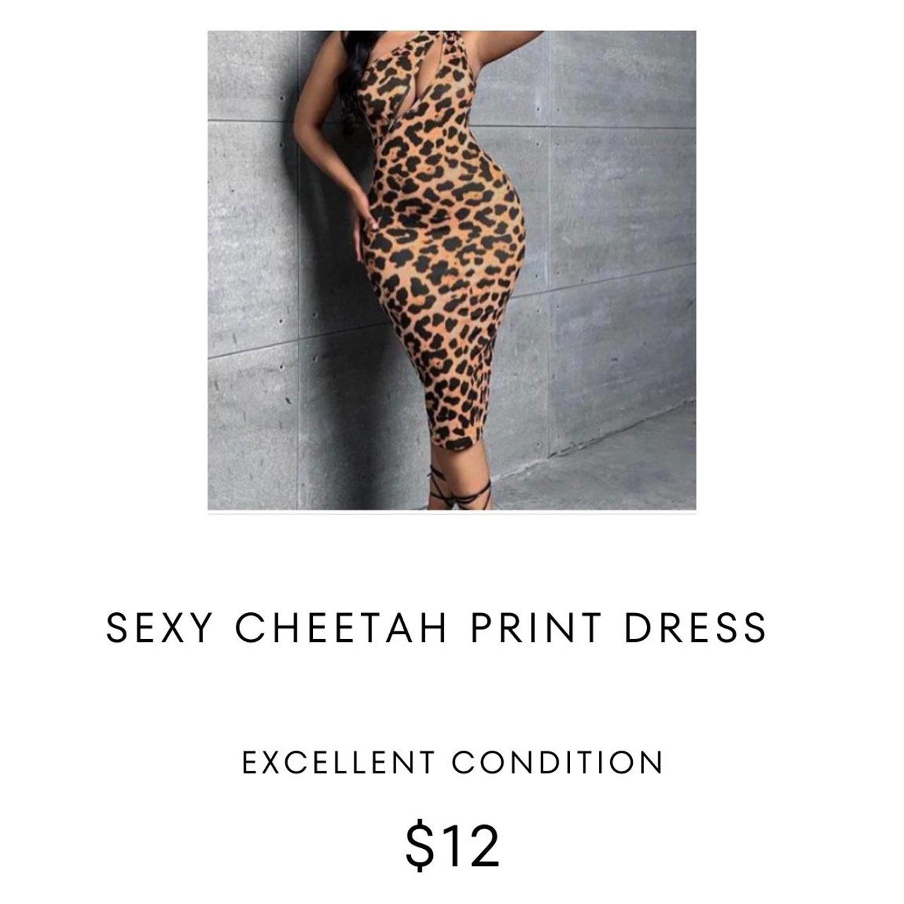 Sexy cheetah clearance print dress