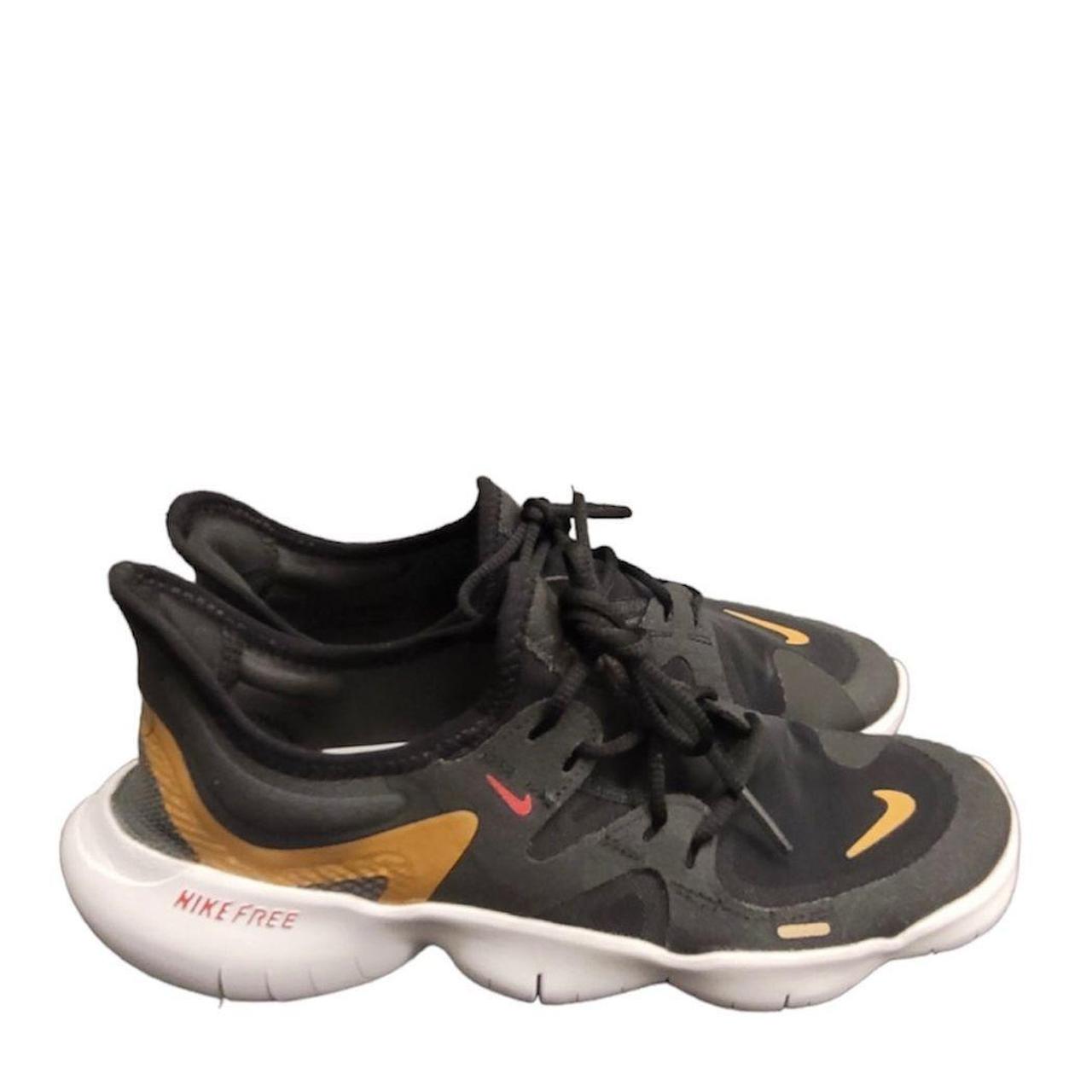 Nike Free RN 5.0 Black Metallic Gold Women s Size